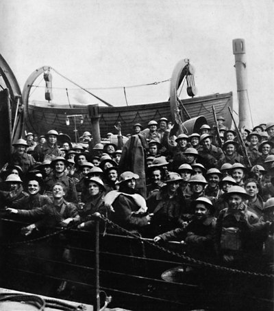 Un bateau de soldats sauvés de Dunkerque, 1940, 1945 - Unbekannt