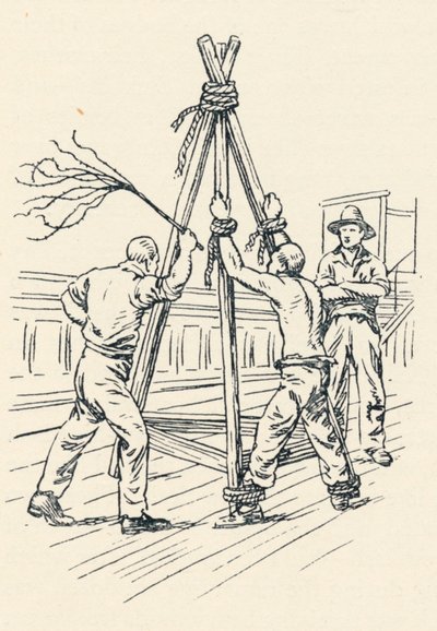 Un condamné fouetté avec un chat à neuf queues, 1834, 1984 - Unbekannt