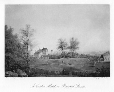 Un match de cricket sur Bansted Downs, Surrey, 19ème siècle - Unbekannt