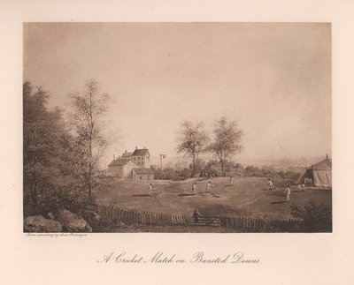 Un match de cricket sur Bansted Downs, Surrey, XIXe siècle, 1912 - Unbekannt