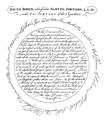 Fac-similé de la planche de la première édition de la Vie de Johnson de Boswell, 1907 - Unbekannt