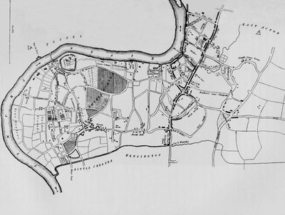 Carte de Fulham en 1813 - Unbekannt
