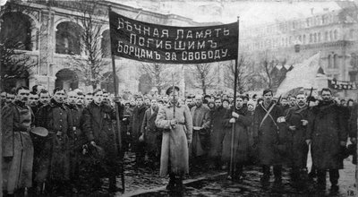Cérémonie de deuil pour les victimes de la Révolution de février, Russie, 1917 - Unbekannt