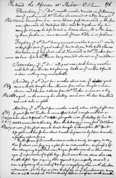 Une page du journal de John Newton, 1750-1754 1965 - Unbekannt