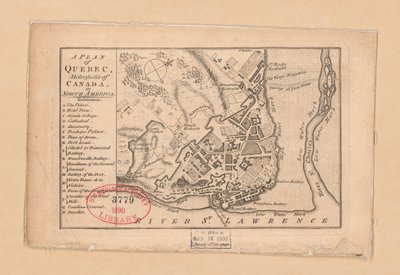 Plan de Québec, métropole du Canada en Amérique du Nord - Unbekannt