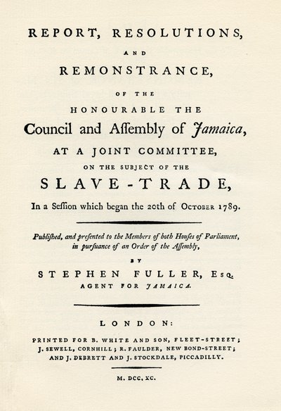 Une remontrance sur le sujet de la traite des esclaves, 1789 - Unbekannt
