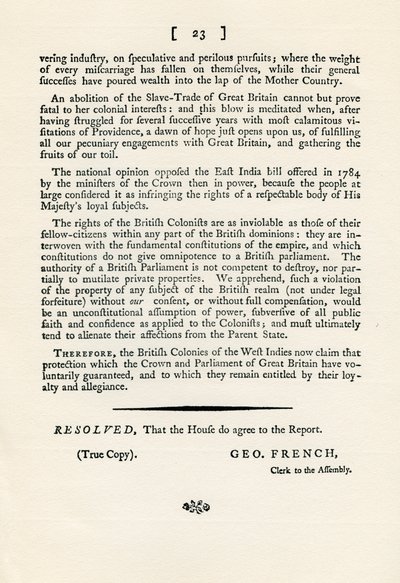 Une remontrance sur le sujet de la traite des esclaves, 1789 1965 - Unbekannt