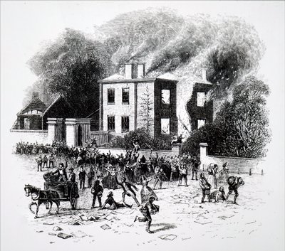 Une scène des émeutes de Birmingham de 1791 - Unbekannt