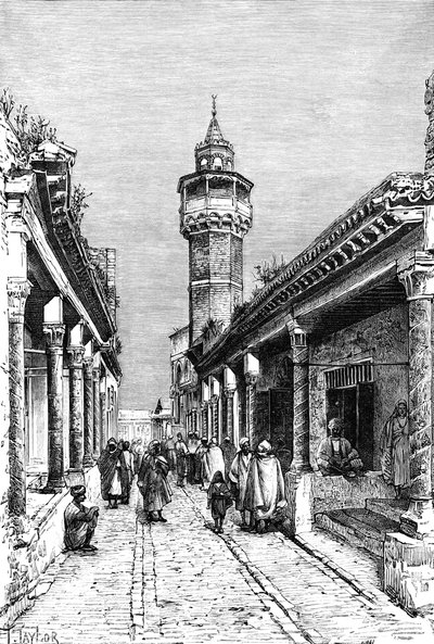Une rue dans le quartier de Suk à Tunis, Tunisie - Unbekannt