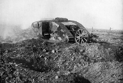 Un char en action sur le Front Occidental, Somme, France, Première Guerre mondiale, 1914-1918 - Unbekannt