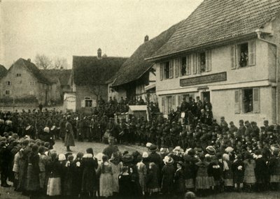 Un village en Alsace occupé par les troupes françaises, Première Guerre mondiale, c1915, c1920 - Unbekannt