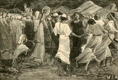 Aaron et les Israélites adorant le veau, 1890 - Unbekannt