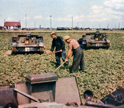 Chars français abandonnés dans un champ, Dunkerque, France, 1940 - Unbekannt
