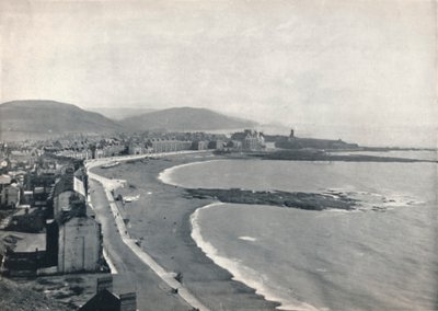 Aberystwith - Vue de la baie, montrant le château et l