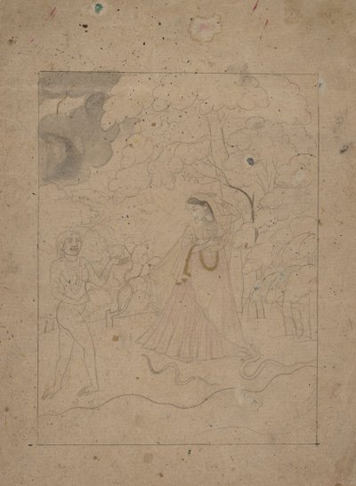 Abhisarika Nayika héroïne bravant la nuit - Unbekannt