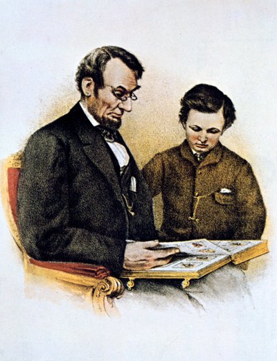 Abraham Lincoln et son fils Tad, 9 février 1864 - Unbekannt