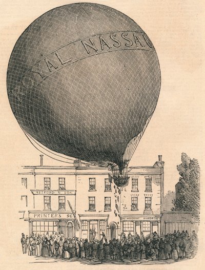 Accident du ballon Nassau sur la London-Road, mercredi, 1849 - Unbekannt