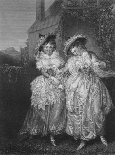 Acte II Scène i de Les Joyeuses Commères de Windsor, 19e siècle - Unbekannt