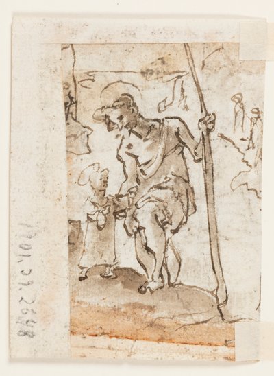 Adoration des Mages, Saint Christophe et l