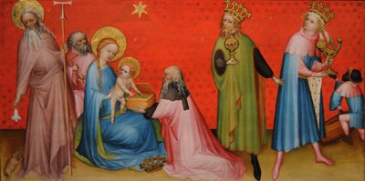 Adoration des Mages avec Saint Antoine Abbé, vers 1400 - Unbekannt