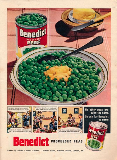 Publicité pour les pois traités Benedict, 1951 - Unbekannt