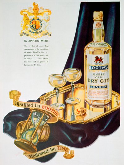 Publicité pour le gin Booths, 1935 - Unbekannt