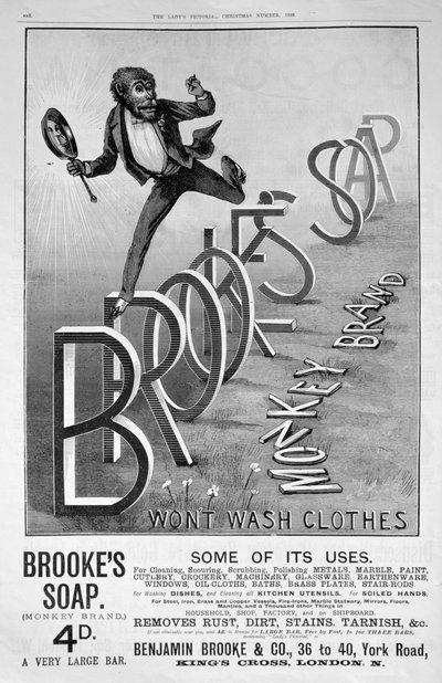Publicité pour le savon Brookes Monkey Brand, 1889 - Unbekannt