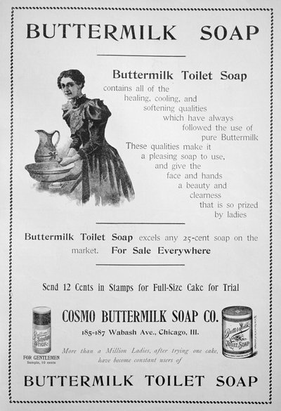 Publicité pour le savon de toilette Cosmo Buttermilk, 1894 - Unbekannt