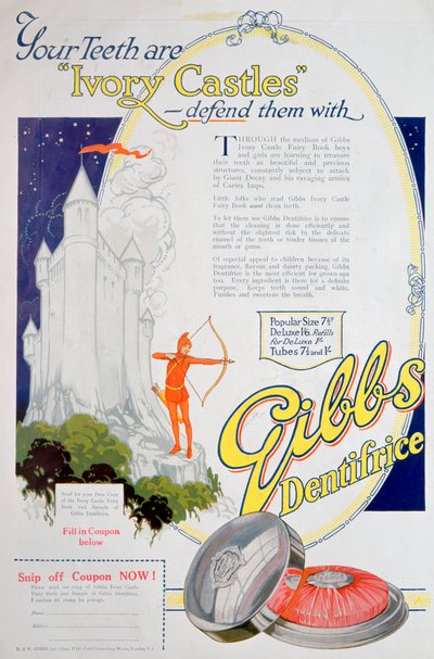 Publicité pour Gibbs Solid Dentifrice, 1922 - Unbekannt