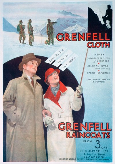 Publicité pour les vêtements et imperméables Grenfell, 1937 - Unbekannt