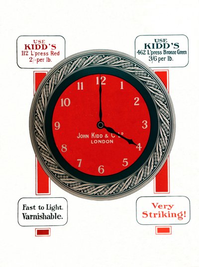 Publicité pour les encres John Kidds & Co. Ltd, 1917 - Unbekannt