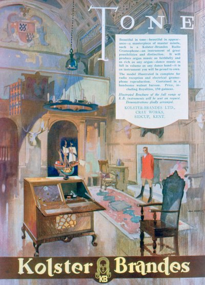 Publicité pour les radiogramophones Kolster Brandes, 1930 - Unbekannt
