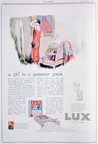 Publicité pour le savon Lux, 1925 - Unbekannt