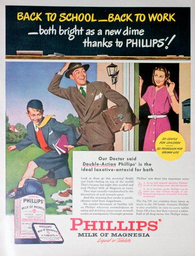 Publicité pour le lait de magnésie Phillips, 1946 - Unbekannt