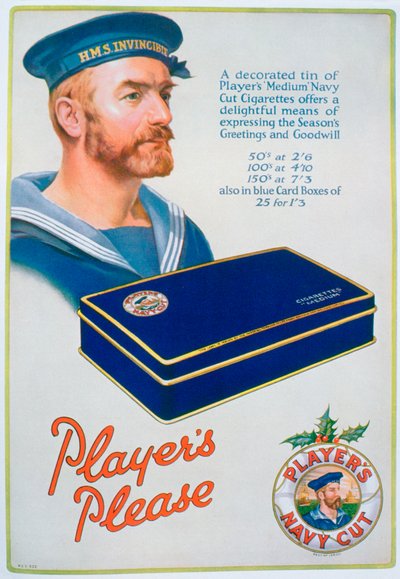 Publicité pour les cigarettes Players Navy Cut, 1928 - Unbekannt