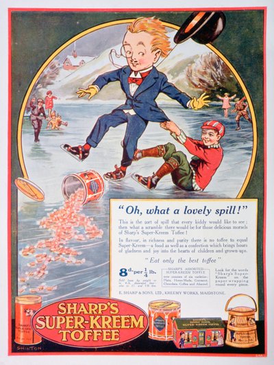 Publicité pour Sharps Super-Kreem Toffee, 1923 - Unbekannt