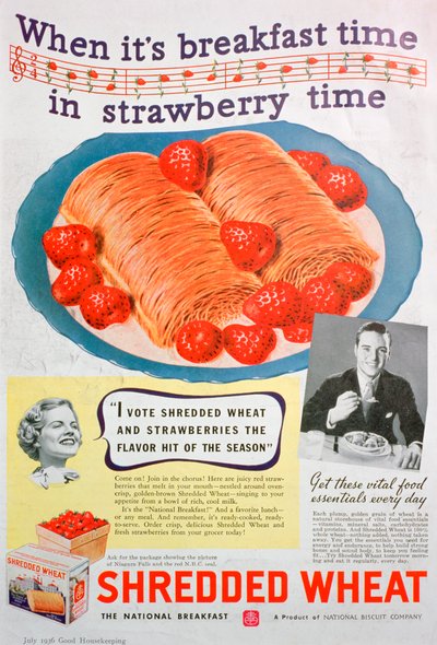 Publicité pour Shredded Wheat, 1936 - Unbekannt