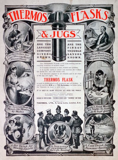 Publicité pour des flacons et pichets Thermos, 1910 - Unbekannt