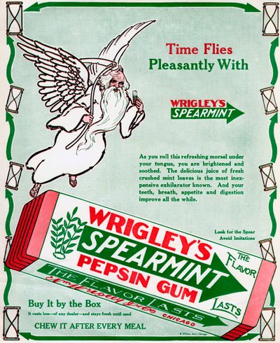 Publicité pour le chewing-gum Wrigley