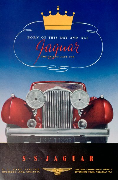 Publicité pour la voiture Jaguar SS, 1937 - Unbekannt