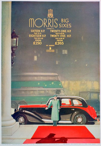 Publicité pour la voiture Morris Big Six, 1936 - Unbekannt