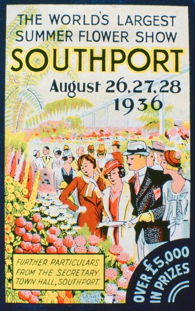 Publicité pour le Southport Flower Show, Lancashire - Unbekannt