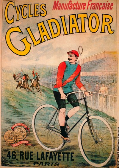 Publicité pour les bicyclettes Cycles Gladiator, vers 1900 - Unbekannt