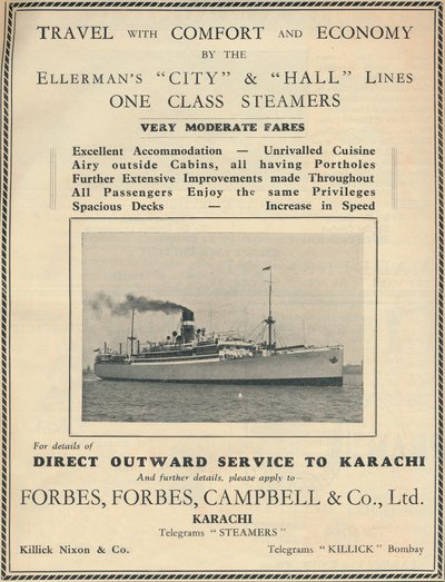 Publicité pour les vapeurs Ellermans, 1936 - Unbekannt