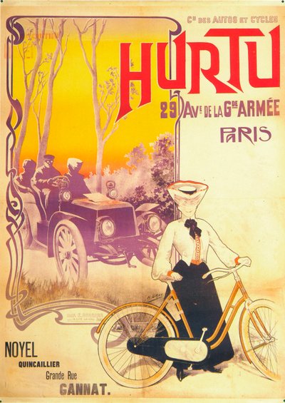 Publicité pour les voitures et bicyclettes Hurtu - Unbekannt