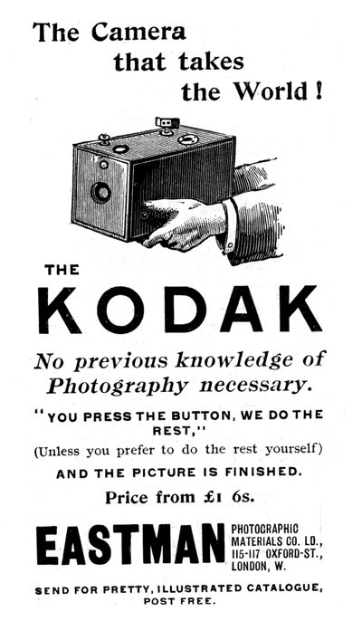 Publicité pour les appareils photo Kodak, 1893 - Unbekannt