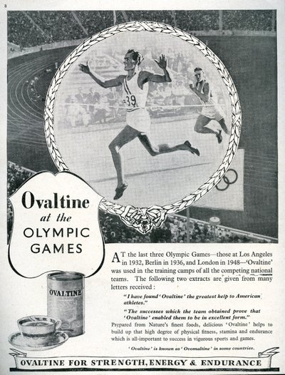 Publicité pour Ovaltine aux Jeux Olympiques de Londres 1948 - Unbekannt