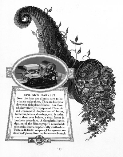 Publicité pour le mimeographe Edison, années 1900-1910 - Unbekannt