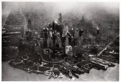Vue aérienne de Manhattan, New York, États-Unis, depuis un Zeppelin, 1928 1933 - Unbekannt