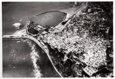 Vue aérienne de Tanger, Maroc, depuis un Zeppelin, 1930 - Unbekannt